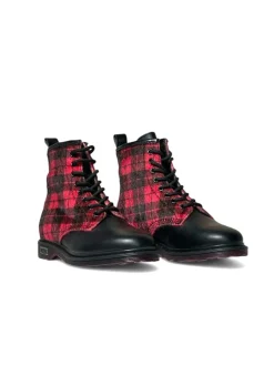 Anfibi donna “Cult” CLE102274 Collezione Autunno/Inverno 2024/2025 – Nero e Rosso