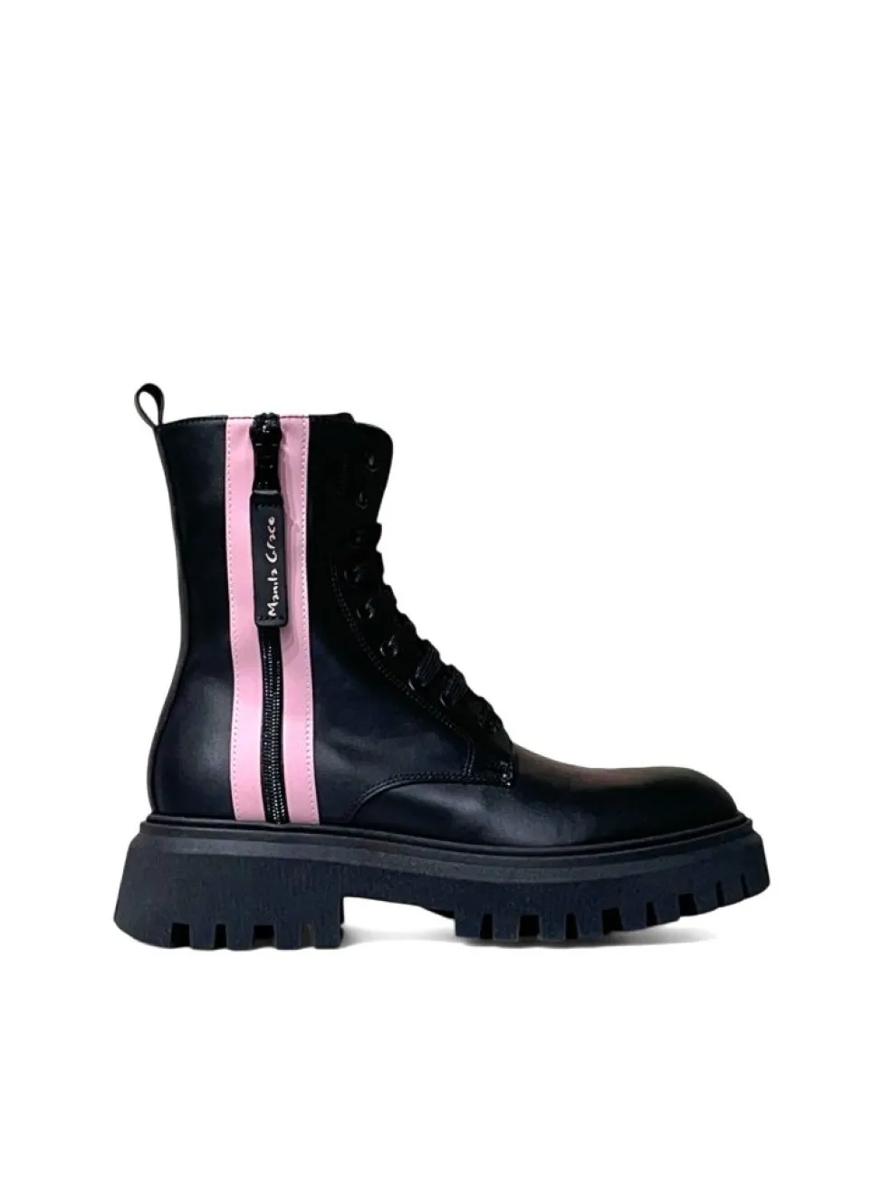 Anfibi donna “Manila Grace” 60667 Collezione Autunno/Inverno 2024/2025 fasce rosa – Nero