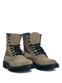 Anfibi Donna “Simone Parisi Milano” DM08 Collezione Autunno/Inverno 2024/2025 Camoscio – Taupe/Testa di moro/Nero