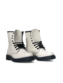 Anfibi Donna “Simone Parisi Milano” DM08 Collezione Autunno/Inverno 2024/2025 – Beige/Bianco
