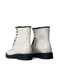 Anfibi Donna “Simone Parisi Milano” DM08 Collezione Autunno/Inverno 2024/2025 – Beige/Bianco