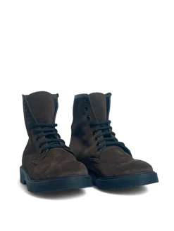 Anfibi Donna “Simone Parisi Milano” DM08 Collezione Autunno/Inverno 2024/2025 Camoscio – Taupe/Testa di moro/Nero