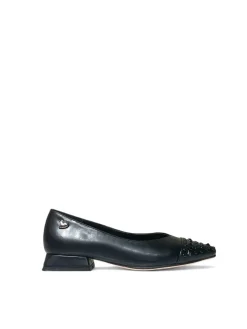 Ballerina donna “Braccialini” N21A Collezione Autunno/Inverno 2024/2025 punta con borchie – Nero