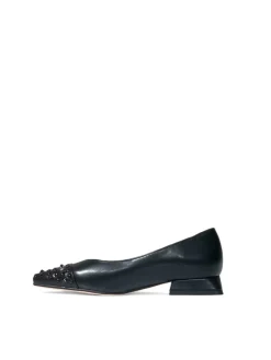 Ballerina donna “Braccialini” N21A Collezione Autunno/Inverno 2024/2025 punta con borchie – Nero