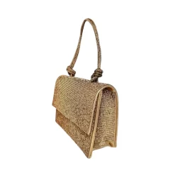 Borsa a Mano donna “Menbur” 8546100000/1 Collezione Primavera/Estate 2025 – con tracolla – Oro/Nero