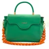 Borsa a mano donna “Dubeliè” Mirella Collezione Primavera/Estate 2025 con doppia tracolla – Verde/Fucsia