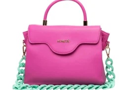 Borsa a mano donna “Dubeliè” Mirella Collezione Primavera/Estate 2025 con doppia tracolla – Verde/Fucsia