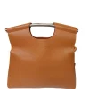 Borsa A Mano e a Tracolla donna “CristinaEffe” 4166 Collezione Primavera/Estate 2025 – Cuoio/ Nero / Panna