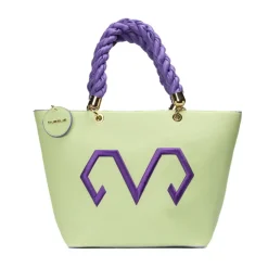 Borsa a spalla donna “Dubeliè” Eva Collezione Primavera/Estate 2025 con tracolla – Verde/Arancio/Viola