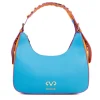Borsa a spalla donna “Dubeliè” Livia Collezione Primavera/Estate 2025 con tracolla – Turchese/Pesca/Verde