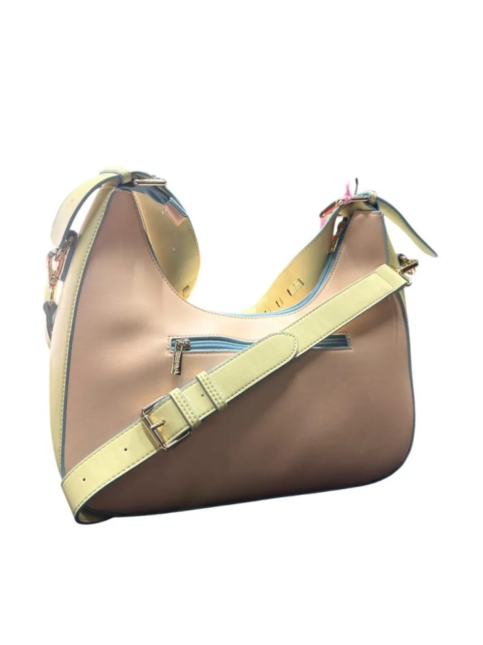 Borsa a spalla donna “Dubeliè” Livia Collezione Primavera/Estate 2025 con tracolla – Turchese/Pesca/Verde
