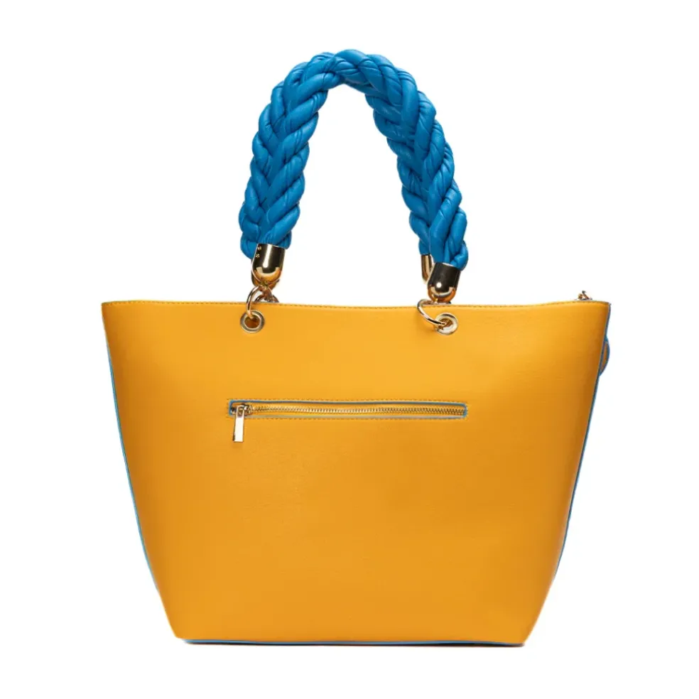 Borsa a spalla donna “Dubeliè” Eva Collezione Primavera/Estate 2025 con tracolla – Verde/Arancio/Viola