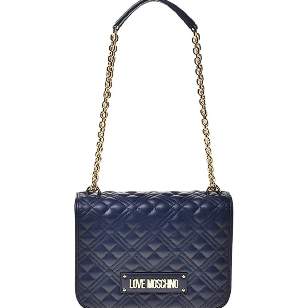 Borsa a spalla donna “Love Moschino” JC4000PP0DLA0751 Collezione Primavera/Estate 2025 – Blu/Fucsia/Nero