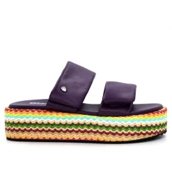 Ciabatte donna “Blauer” S4OPAL02/RAF Collezione Primavera/Estate 2025 – Viola/Bianco/Fucsia