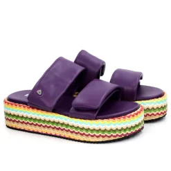 Ciabatte donna “Blauer” S4OPAL02/RAF Collezione Primavera/Estate 2025 – Viola/Bianco/Fucsia