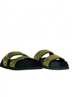 Ciabatte donna “Manufacture Dessai” BO1866 Collezione Primavera/Estate 2025 – Nero e giallo