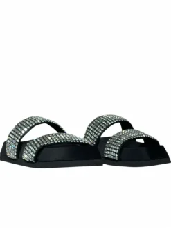 Ciabatte donna “Manufacture Dessai” BO1866 Collezione Primavera/Estate 2025 – Nero e argento