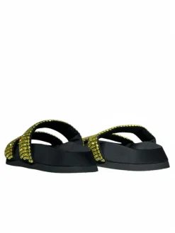 Ciabatte donna “Manufacture Dessai” BO1866 Collezione Primavera/Estate 2025 – Nero e giallo
