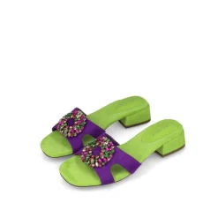 Ciabatte donna “Menbur” 23995 Collezione Primavera/Estate 2025 – Verde e Viola