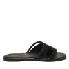 Ciabatte donna “Patrizia Pepe” PPJ284 Collezione Primavera /Estate 2025 – Bianco/Nero