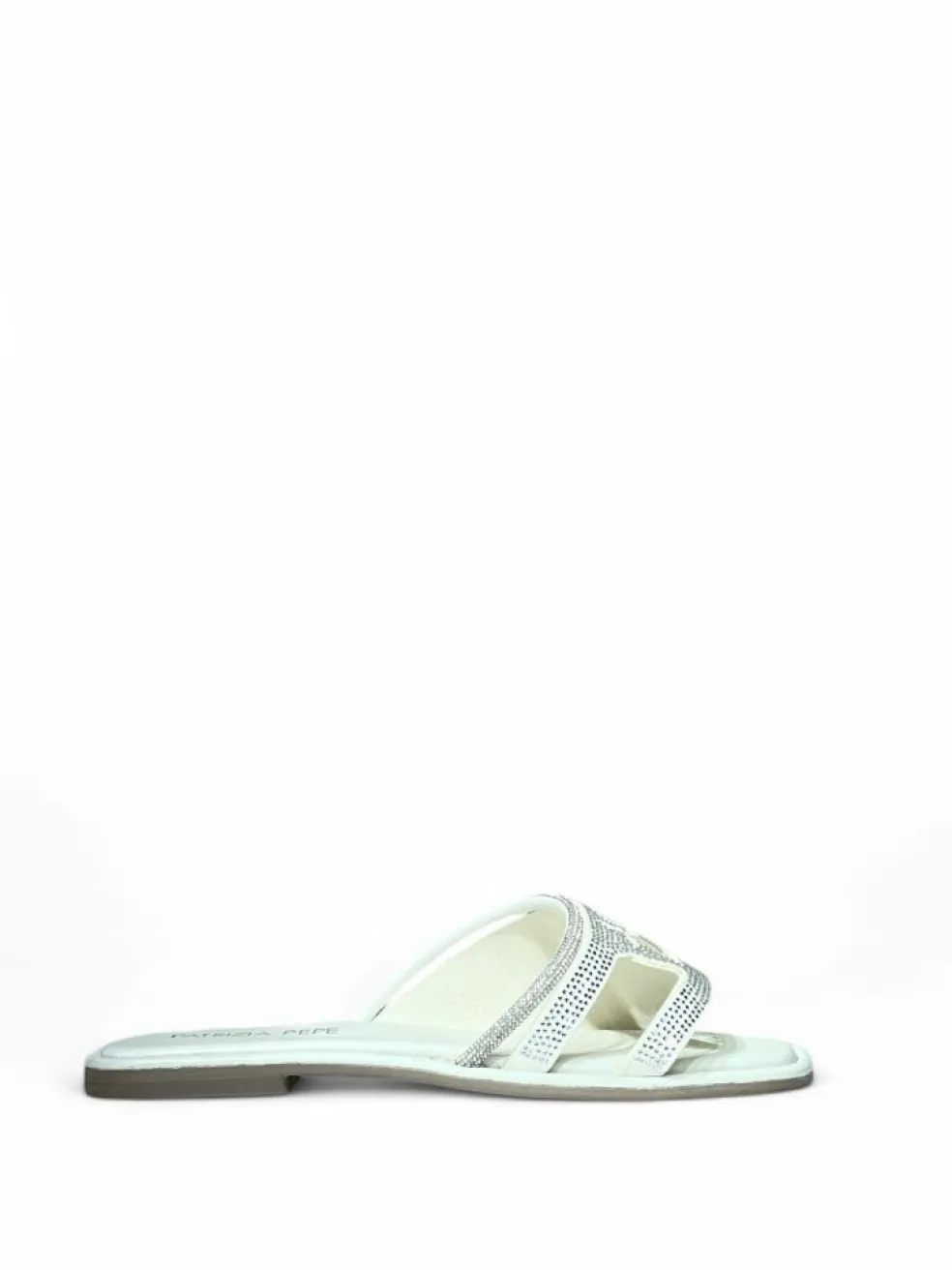 Ciabatte donna “Patrizia Pepe” PPJ284 Collezione Primavera /Estate 2025 – Bianco/Nero