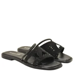 Ciabatte donna “Patrizia Pepe” PPJ284 Collezione Primavera /Estate 2025 – Bianco/Nero