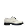 Mocassini donna “Simone Parisi Milano” DERBY Collezione Autunno/Inverno 2024/2025 Martellato – Bianco/Beige