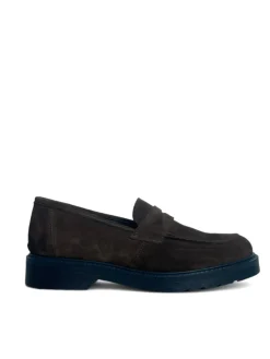 Mocassini Donna “Simone Parisi Milano” MOK-DOC Collezione Autunno/Inverno 2024/2025 Camoscio – Nero/Testa di moro