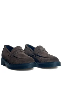 Mocassini Donna “Simone Parisi Milano” MOK-DOC Collezione Autunno/Inverno 2024/2025 Camoscio – Nero/Testa di moro