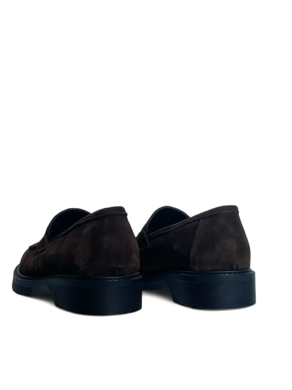 Mocassini Donna “Simone Parisi Milano” MOK-DOC Collezione Autunno/Inverno 2024/2025 Camoscio – Nero/Testa di moro