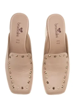 Sabot donna “Braccialini” BB60 Collezione Primavera/Estate 2025 con borchie – Nero/Bianco/Nude