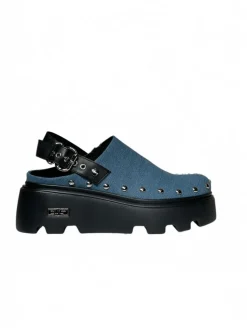 Sabot donna “Cult” CLW426700 Collezione Primavera/Estate 2025 Denim – Nero e blu