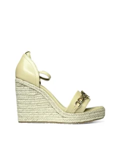 Sandali con zeppa donna “Gaelle Paris” GACAW00031 Collezione Primavera/Estate 2025 – Nero/Beige