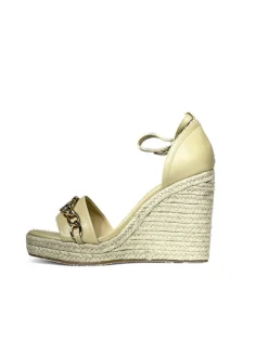 Sandali con zeppa donna “Gaelle Paris” GACAW00031 Collezione Primavera/Estate 2025 – Nero/Beige