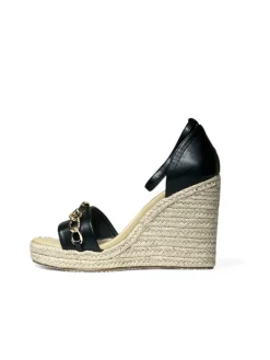 Sandali con zeppa donna “Gaelle Paris” GACAW00031 Collezione Primavera/Estate 2025 – Nero/Beige
