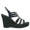 Sandali con zeppa donna “Menbur” 22259 Collezione Primavera/Estate 2025 – Nero