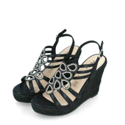 Sandali con zeppa donna “Menbur” 22259 Collezione Primavera/Estate 2025 – Nero