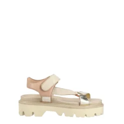 Sandali donna “Blauer” S3ELSIE07/LEA Collezione Primavera/Estate 2025 – Platino/Multicolor