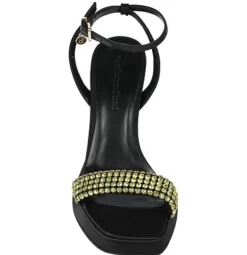 Sandali donna “Manufacture Dessai” VO599 Collezione Primavera/Estate 2025 – Nero e giallo/Nero e argento