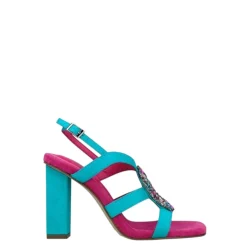 Sandali donna “Menbur” 23994 Collezione Primavera/Estate 2025 – Turchese e Fucsia