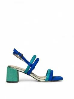 Sandali donna “Menbur” 24004 Collezione Primavera/Estate 2025 – blu multi/Rosso multi/Nude multi