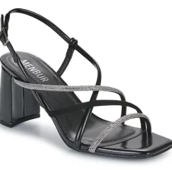 Sandali donna “Menbur” 24886 Collezione Primavera/Estate 2025 – Nero/Oro Rosa