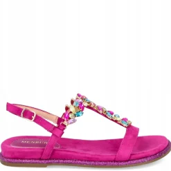 Sandali donna “Menbur” 24135 Collezione Primavera /Estate 2025 – Turchese/Nude/Fucsia