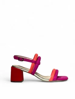 Sandali donna “Menbur” 24004 Collezione Primavera/Estate 2025 – blu multi/Rosso multi/Nude multi