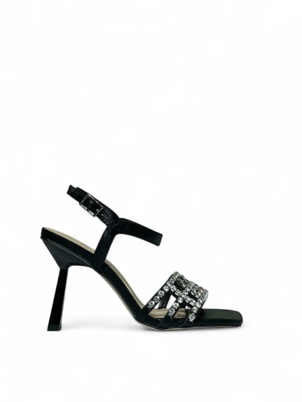 Sandali donna “Menbur” 23889 Collezione Primavera/Estate 2025 – Nero/Oro/Argento