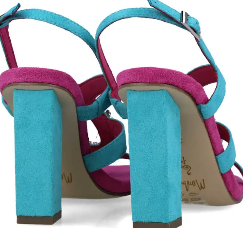 Sandali donna “Menbur” 23994 Collezione Primavera/Estate 2025 – Turchese e Fucsia