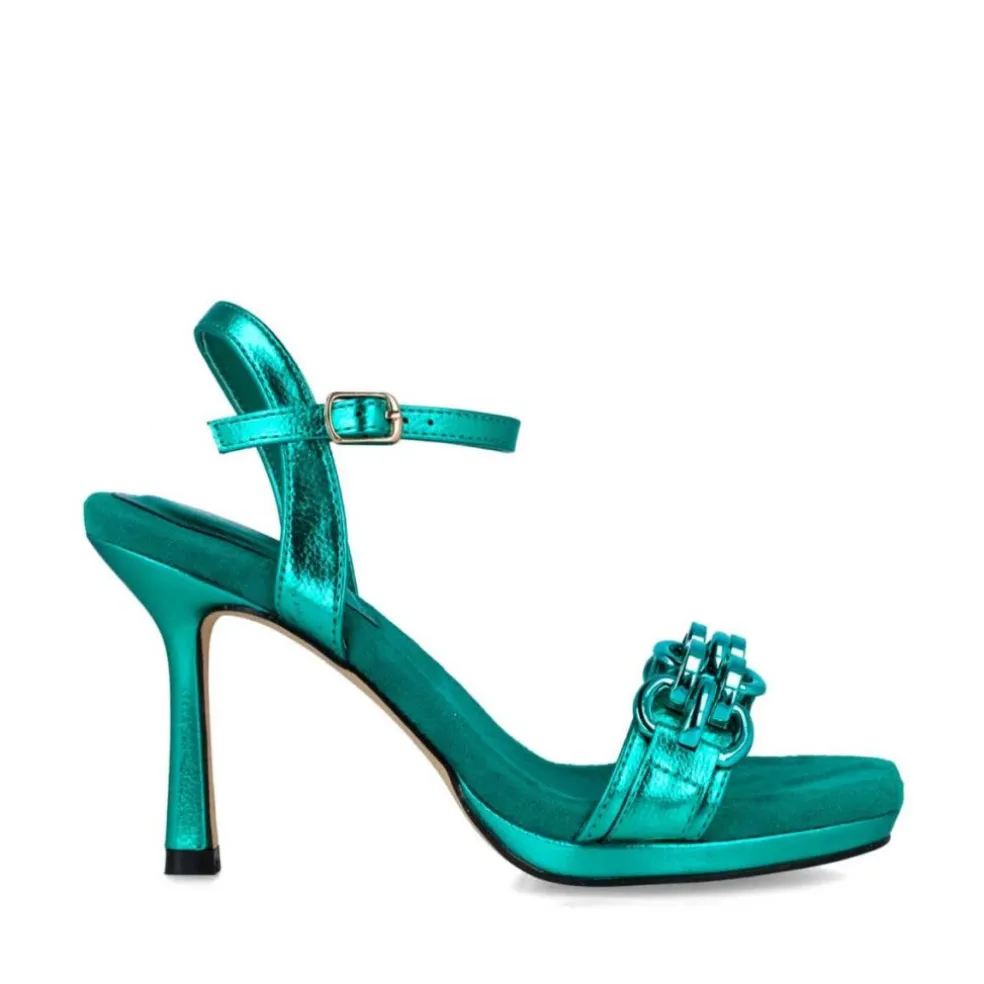 Sandali donna “Menbur” 24026 Collezione Primavera/Estate 2025 – Verde/Fucsia