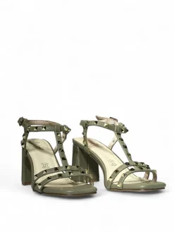 Sandali donna “Menbur” 23866 Collezione Primavera/Estate 2025 – Ruggine/Verde/Burro