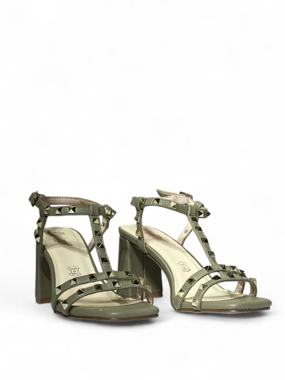 Sandali donna “Menbur” 23866 Collezione Primavera/Estate 2025 – Ruggine/Verde/Burro