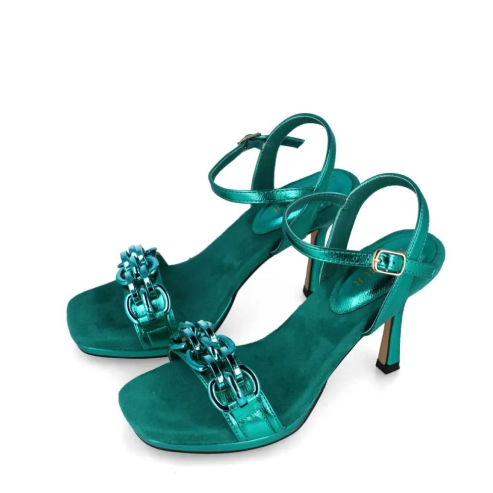 Sandali donna “Menbur” 24026 Collezione Primavera/Estate 2025 – Verde/Fucsia
